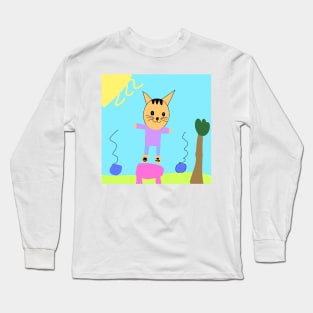 Cat Artwork Long Sleeve T-Shirt